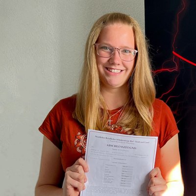 Tamara´s abgeschlossene Ausbildung